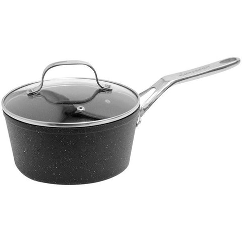 THE ROCK by Starfrit 060315-004-0000 Saucepan with Glass Lid & Stainless Steel Handles (2-Quart)