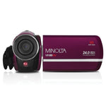 Minolta MN90NV-M MN90NV Full HD 1080p IR Night Vision Camcorder (Red)