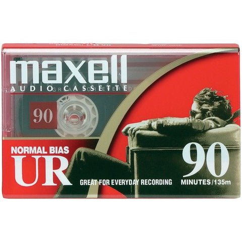 Maxell 108510 90-Minute Normal-Bias Cassette Tape, UR90 (Single)