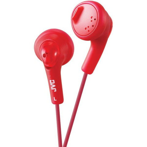 JVC HAF160R Gumy Earbuds, HA-F160 (Red)