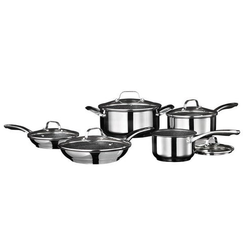 Starfrit 034611-001-0000 Stainless Steel Non-Stick 10-Piece Cookware Set with Stainless Steel Handles