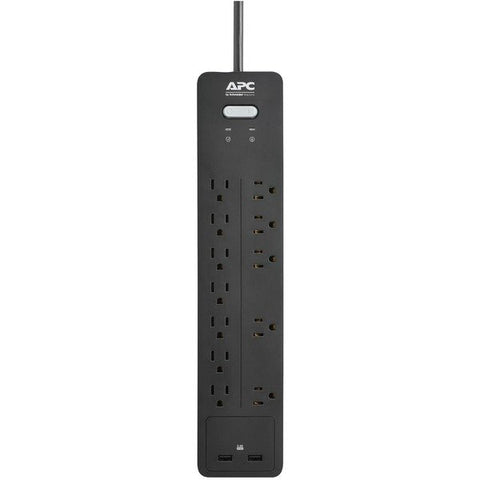 APC PH12U2 12-Outlet SurgeArrest Home/Office Series Surge Protector with 2 USB Ports, 6ft Cord