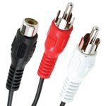 Axis PET20-7020 RCA Y-Adapter (2 RCA Plugs to 1 RCA Jack)