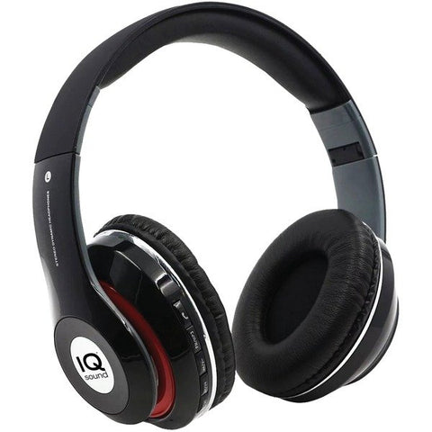 IQ Sound IQ-130BT- BLK Bluetooth Over-Ear Headphones with Microphone (Black)