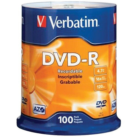Verbatim 95102 4.7 GB DVD-Rs (100 Pack)