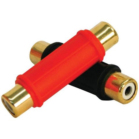 DB Link BF103 RCA Female-to-Female Gold-Finish Left-and-Right Barrel Audio Connectors with Plastic Grip, Pair, BF103