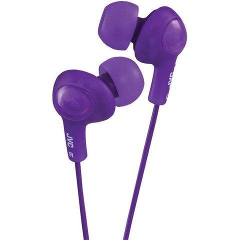JVC HAFR6V Gumy Plus Earbuds with Remote and Microphone (Violet)