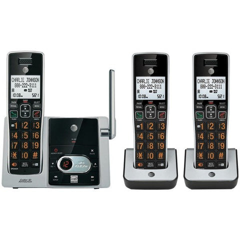 AT&T ATTCL82313 3-Handset Cordless Phone Set with Answering System and Caller ID/Call Waiting