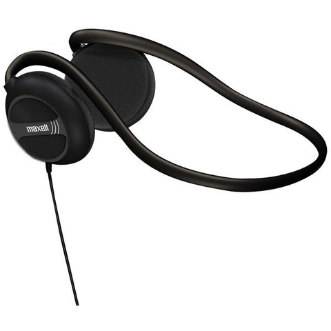 Maxell 190316 On-Ear Stereo Neckband Headphones, Black, NB-201