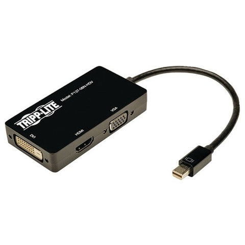 Tripp Lite P137-06N-HDV Mini DisplayPort to VGA/DVI/HDMI All-in-One Adapter/Converter, 6"
