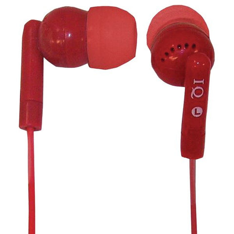 IQ Sound IQ-106 RED IQ-106 Poprockz Stereo Earphones (Red)