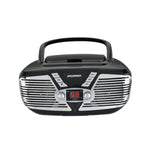 SYLVANIA SRCD211-BLACK Retro Portable CD Radio Boombox (Black)