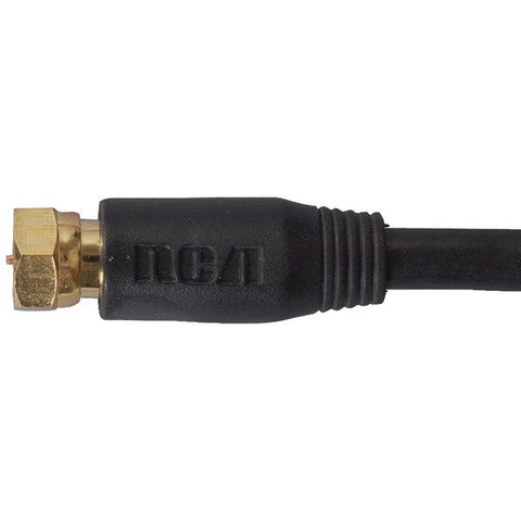 RCA VHB6111R RG6 Coaxial Cable, Black (100 Ft.)