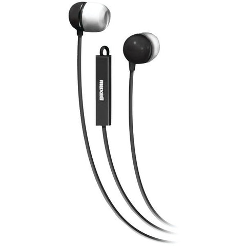 Maxell 190300 - IEMICBLK In-Ear Earbuds with Microphone and Remote, Black, 190300