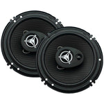 Power Acoustik EF-653 Edge Series 400-Watt-Max 3-Way 6.5-In. Coaxial Speakers
