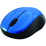 Verbatim 99770 Cordless Blue-LED Silent Computer Mouse, Ergonomic, 3 Buttons, 2.4 GHz (Blue/Black)