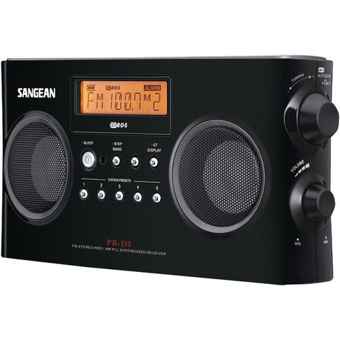 Sangean PR-D5-BK PR-D5 FM-Stereo/AM Portable Digital-Tuning Radio (Black)