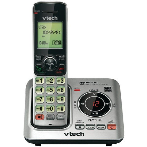 VTech VTCS6629 DECT 6.0 Corded Cordless Expandable Phone Combo with Caller ID, Call Waiting, and Answering System, Silver and Black (1-Handset System)