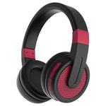 SYLVANIA SBT274-RED Over-Ear Bluetooth Headphones with Microphone (Red)