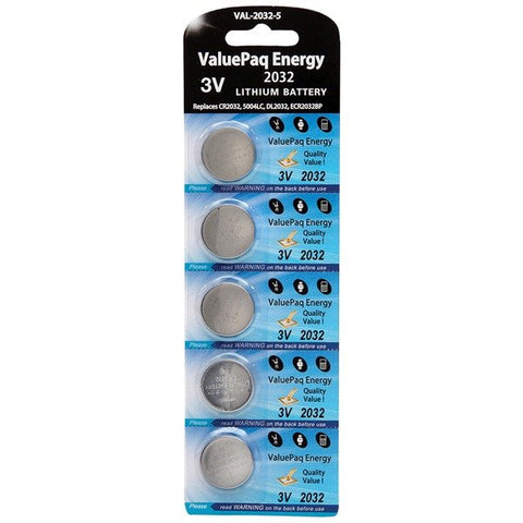 Dantona VAL-2032-5 ValuePaq Energy 2032 Lithium Coin Cell Batteries (5 Pack)