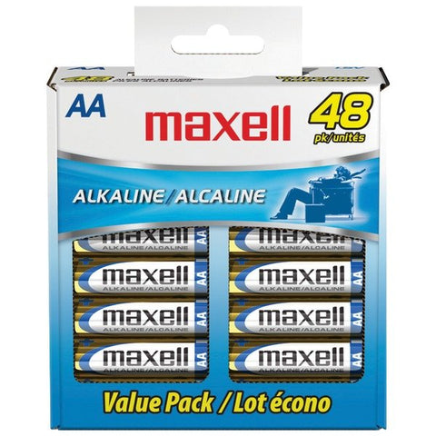 Maxell 723443 - LR648B AA Alkaline Batteries (48 Pack)