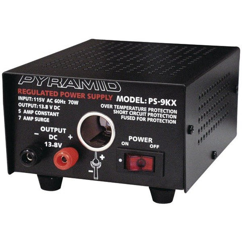 Pyramid Car Audio PS9KX Gold Series 70-Watt 5-Amp Constant Bench Power Supply