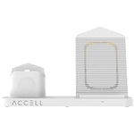 Accell D233B-001F 3-in-1 Fast-Wireless Wireless Charging Station for iPhone, Android Smartphones, Apple Watch 6/5/4/3/2, and AirPods 1/2/Pro (White)