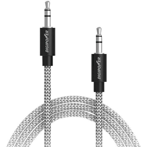 DIGIPOWER SP-AXF Tangle-Free Braided Auxiliary Cable, 3ft