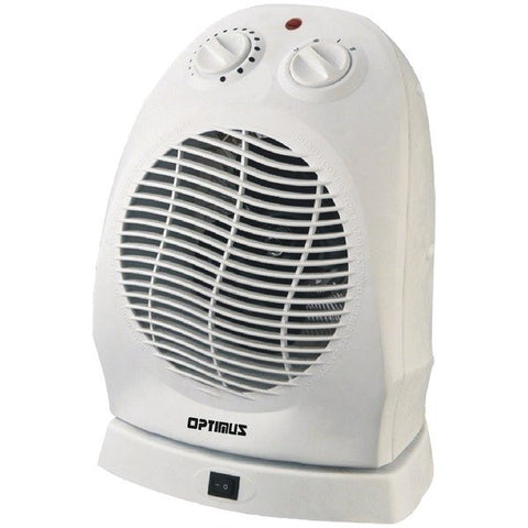 Optimus H-1382 4-Settings 1,500-Watt-Max Portable Oscillating Fan Heater with Thermostat