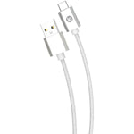 iEssentials IEN-BC6C-WT Charge & Sync Braided USB-C to USB-A Cable (72 In.; White)