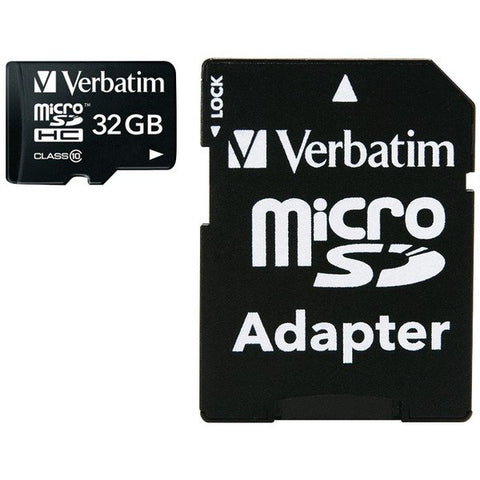 Verbatim 44083 Class 10 microSDHC Card with Adapter (32 GB)