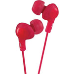 JVC HAFR6R Gumy Plus Earbuds with Remote and Microphone (Red)