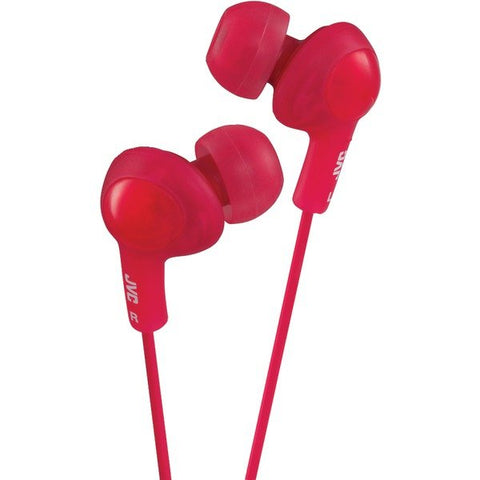JVC HAFR6R Gumy Plus Earbuds with Remote and Microphone (Red)