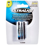 Ultralast UL14500SL-2P UL14500SL-2P 14500 Lithium Batteries for Solar Lighting, 2 pk