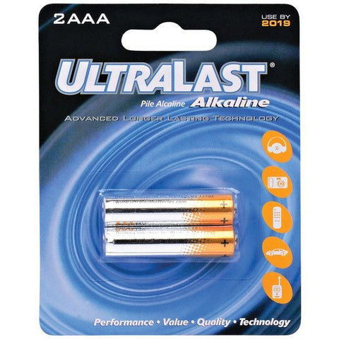Ultralast ULA2AAA ULA2AAA AAA Alkaline Batteries, 2 Pack