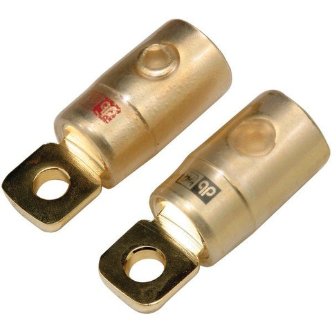 DB Link RTG0 Gold Edition Car Auto 0-Gauge 5/16-In. Ring Terminals, Gold Finish, 2 Pack