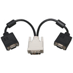 Tripp Lite P120-001-2 DVI to VGA Splitter Adapter Cable, 1ft