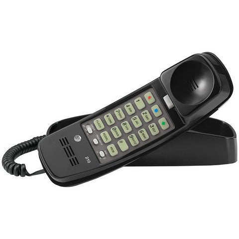 AT&T ATTML210B Corded Trimline Phone with Lighted Keypad (Black)