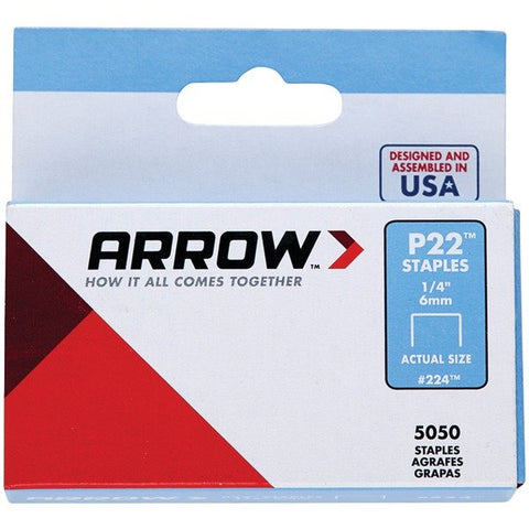 Arrow 224 P22 Plier Staples, 5,050 pack (1/4 In.)
