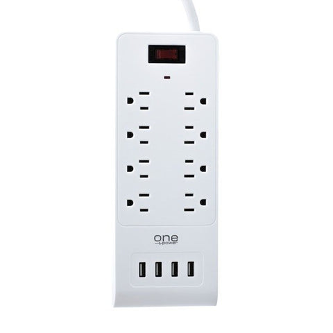 ONE Power PSS841 8-Outlet Surge Protection Power Strip with 4 USB Ports