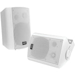 Pyle PDWR61BTWT PDWR61BTWT 60-Watt-Continuous-Power Indoor/Outdoor Wall-Mount Bluetooth Speaker Set, White, 2 Count