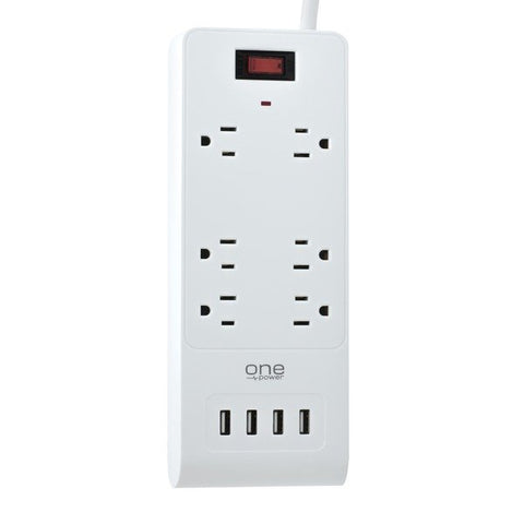 ONE Power PSS641 6-Outlet Surge Protection Power Strip with 4 USB Ports