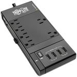 Tripp Lite TLP66USBR Protect It! 6-Outlet Surge Protector with 4 USB Ports, 6ft Cord
