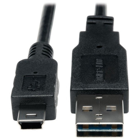 Tripp Lite UR030-003 A-Male to Mini B-Male Reversible USB 2.0 Cable, 3ft