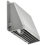 Lambro 351G/351GR Plastic Wall Exhaust or Air Intake Vent with Hinged Screen and Removable Damper, Gray (6 In.)