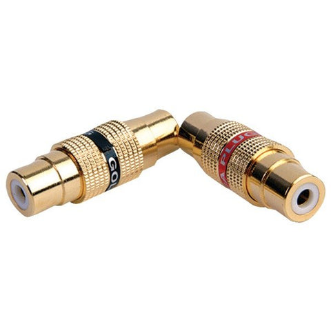 DB Link BF106 RCA Female-to-Female Gold-Finish Metal Left-and-Right Barrel Audio Connectors, Pair, BF106