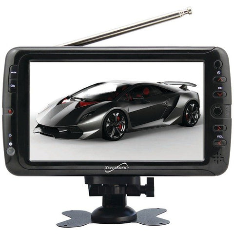 Supersonic SC-195 7" TFT Portable Digital LCD TV, AC/DC Compatible with RV/Boat