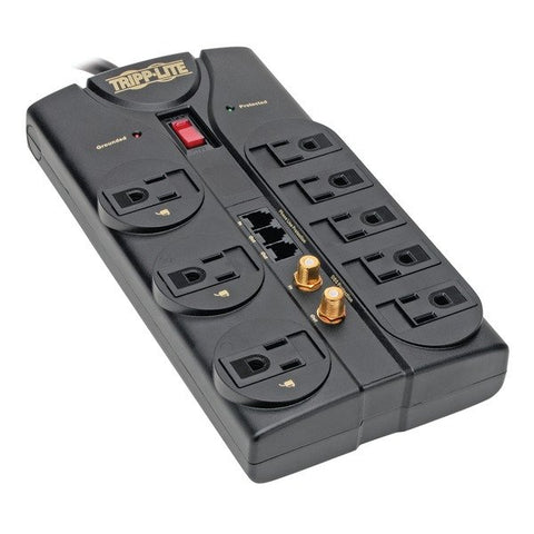 Tripp Lite TLP808TELTV Protect It! 8-Outlet Surge Protector (2,160 Joules; 8ft cord; Tel/modem/fax protection)