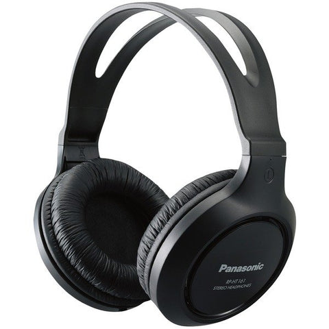 Panasonic RP-HT161-K Full-Size Over-Ear Wired Long-Cord Headphones