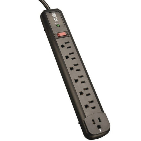 Tripp Lite TLP74RB Protect It! 7-Outlet Surge Protector with 4 Foot Cord